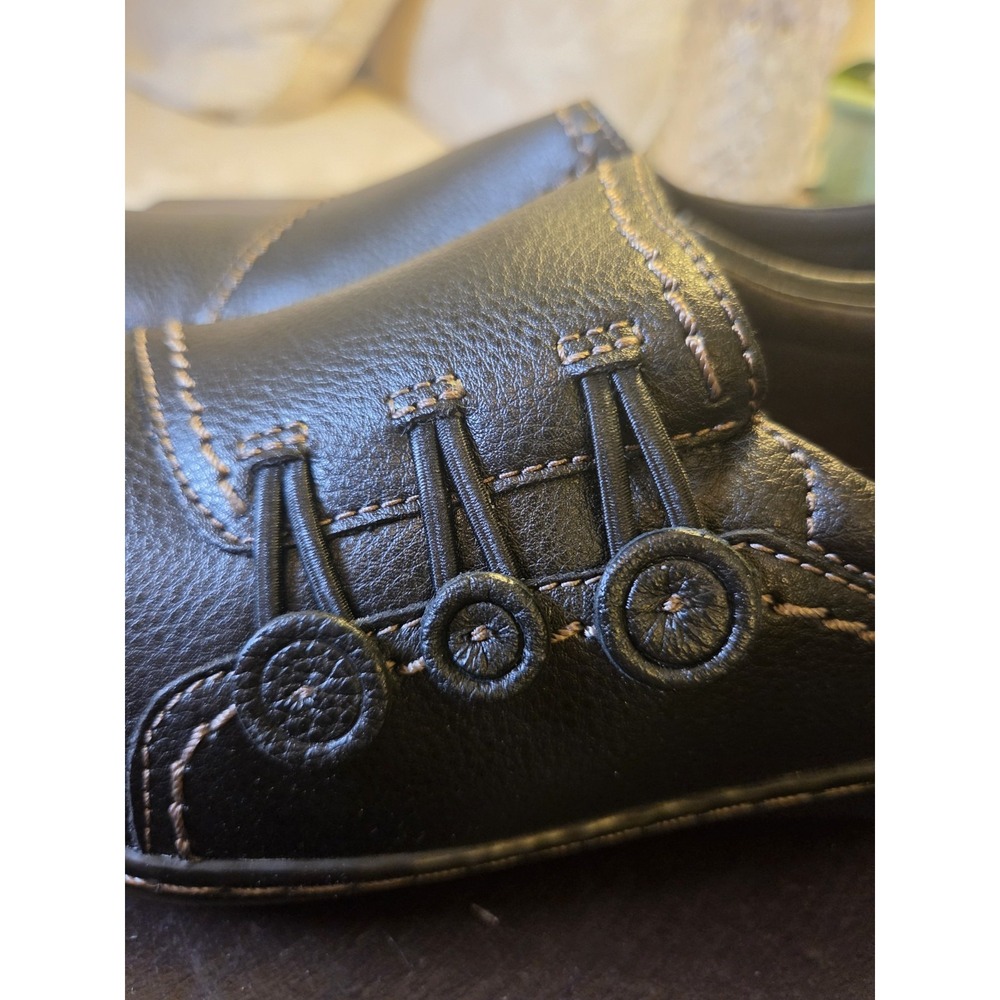 Clarks Collection Women's Ashland Effie Black Leather Loafers Size 8W NEW! $100 - Picture 4 of 15